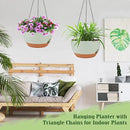 Hanging Planters for Outdoor Indoor Plants, 2 Pack 12 Inch Hanging Basket Plants Outdoor, Self Watering Hanging Planter with Plant Hanger for Garden Home Decoration (Green) by GreenHaven Gardens