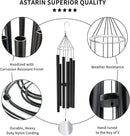 ASTARIN Wind Chimes Outdoor Large Deep Tone,36 Inch Large Chimes for Outside Tuned Relaxing Soothing Low Bass,Memorial Windchimes Sympathy for Mom Dad,Black by CozyNest Decor