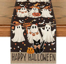 Artoid Mode Ghost Jack-O'-Lantern Black Cat Halloween Table Runner,Holiday Kitchen Dining Table Decoration for Home Party Decor 13 x 90 Inch by CozyNest Decor