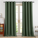NICETOWN 100% Blackout Greyish Green Window Curtains 96 inches Long 2 Panels Set for Bedroom, Thermal Insulated Grommet Drapes, Room Darkening Curtain for Living Room(W52 x L96 Inch) by TinyTreasures Baby Boutique