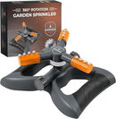 Joeys Sprinkler for Yard, Rotating Garden Sprinkler for Large Area Coverage, Lawn and Yard Sprinklers (Orange) by GreenHaven Gardens