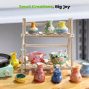 Alldeer Mini Pottery Wheel Kit - 6" Turntable Two-Way Rotation Clay Wheel, Metal Frame, Removable Splash Tray Ceramic Making Kit with 18PCS Sculpting Tools, Pottery DIY Machine for Kids and Beginners by TinyTreasures Baby Boutique