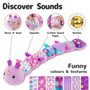 Sumobaby Infant Baby Musical Multi-Sensory Caterpillar, Stuffed Animal Activity Soft Toys, for Tummy Time Newborn 0-3-6-12 Months Girls, Purple by TinyTreasures Baby Boutique