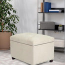 Joveco Storage Ottoman, 24" Fabric Rectangle Tufted Bench Foot Rest Stool for Living Room Bedroom, Beige by CozyNest Decor