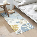 Lahome Boho Rug Runner - 2x4 Area Rug Non-Slip Washable Soft Bathroom Runner Rug Small Throw Long Bath Rug Blue Kitchen Runner, Botanical Print Foor Mats Runner Rug for Bedroom Hallway Laundry Room by TinyTreasures Baby Boutique