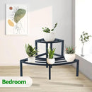 Aluminum 2-Tier Plant Stand Lightweight, Sturdy, and Rust-Free Corner Shelf Ladder Rack Perfect for Indoor and Outdoor Greenery Display by GreenHaven Gardens