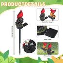 Capoda 2 Pieces Cardinal Garden Decorations Resin Bird Figurine Solar Light Stake Waterproof Light Stake Outdoor Decorations for Patio Yard Lawn Porch Pathway Christmas Decoration by GreenHaven Gardens