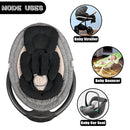 Infant Car Seat Insert Head and Body Support, GFU Reversible Newborn Insert for Carseat with Strap Pads, Soft Stroller Cushion Pillow Insert for Boys and Girls, Fits for Stroller, Swing, Black by TinyTreasures Baby Boutique
