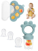 Baby Breastmilk Popsicle Molds & Fruit Food Feeder Pacifier, Silicone Baby Food Storage Containers, Baby Popsicle Molds Teething for Toddler Teething & Infant Self Feeding (Blue) by TinyTreasures Baby Boutique