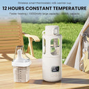 Dollox Portable Bottle Warmer for Travel 12oz Large Capacity Baby Portable Water Warmer for Formula, Breastmilk, Milk, 10000mAh, Wireless, Fast Heating Suitable for Baby Outdoor Travel, Car, Airplane by TinyTreasures Baby Boutique