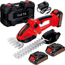Hedge Trimmer Cordless 2 in 1 Handheld Grass Shears Mini Shrubbery Grass Cutter Electric Brush with Battery and Charger (Mordern) by GreenHaven Gardens