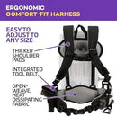 ProTeam ProVac FS 6 Commercial Backpack Vacuum with Power Nozzle Tool Kit, 6 Quart, Gray by CozyNest Decor