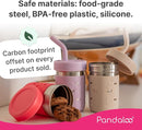 Pandaloo® Smoothie Cups for Kids - Stainless Steel Toddler Tumbler with Straw, Sippy Cup for Smoothies - BPA-Free, Toddler Snack Cups, 10 oz by TinyTreasures Baby Boutique