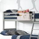 Bedside Storage Caddy/Bedside Hanging Storage Bag for Headboards Bunk Beds Dorm Rooms Book Phone Magazine Holder (New White) by CozyNest Decor