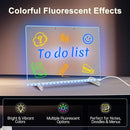 LED Note Board with 7 Colors, Includes Adapter, 13"x10" Led Drawing Board for Kids, Light Up Dry Erase Boards with 7 Markers, Soft Cloth, Hanging Chain, Holiday Trend Gift by TinyTreasures Baby Boutique