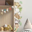 55.12 x 15.75 InchWatercolor Jungle Animal Wall Decals Tiger Elephant Zebra Giraffe Hippo Forest Wall Stickers Removable Peel and Stick Stickers for Baby Nursery Playroom Bedroom Classroom by TinyTreasures Baby Boutique