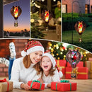 Cardinal Solar Hot Air Balloon Lantern with Flickering Flame Hanging Solar Lanterns Outdoor Waterproof,Metal Hot Air Balloon Lights for Patio Yard Party Garden Decor,Cardinal Gifts for Women by GreenHaven Gardens