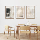 HPINUB Modern Abstract Canvas Art Prints, Black and White, 24"x36", 3-Pack, Neutral, Bedroom, Living Room, Office, Bathroom, Dining Room by CozyNest Decor
