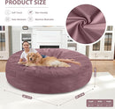 7FT Bean Bag Chair, Large Bean Bag Chairs with Memory Foam Filled, Fluffy Beanbag Sofa with Dutch Velvet Cover, Round BeanBag Chairs for Living Room, Playroom - Dusty Pink by TinyTreasures Baby Boutique