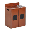ECR4Kids Play Kitchen Stove, Wooden Playset, Dark Walnut by TinyTreasures Baby Boutique