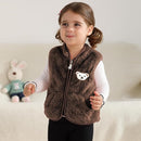 Baby Boys Girls Fleece Vest Zip Up Cute Bear Jackets Fuzzy Fall Winter Warm Clothes Newborn Outwear for Toddler Infant by TinyTreasures Baby Boutique