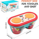 Baby Toys for 6 to 12 Months, Drum Musical Learning Infant Toys Rotating Light Up Toys for 12-18 Months, Tummy Time Toys for Baby 0-3-6-9 Months, Baby Gifts Toys 1 Year Old by TinyTreasures Baby Boutique