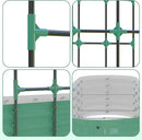Galvanized Raised Garden Bed with 96" Tall Vertical Arch Trellis – Expandable Rust-Resistant Planter Box for Outdoor Plants, Flowers, Herbs & Vines – Includes Plant Clips, Drainage Netting,Green by GreenHaven Gardens