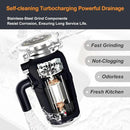 A400 Garbage Disposal 1/2 HP for Kitchen Sink, Small Fit Food Waste Disposer Fast Continuous Feed Stainless Steel Grinding, Quietness, Ease of Installation, Corded, Powerful Drainage Half Horsepower by CozyNest Decor