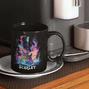 Personalized Electric Guitar Mug 11oz 15oz, Custom Choose Name Coffee Cup, Customized Rock Music Themed Black Mug, Gift For Musicians, Electric Guitar Ceramic Cup With Cosmic Design by CozyNest Decor