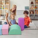 6-Piece Soft Toddlers Climbing Toys, Baby Foam Climbing Blocks for Babies Toddlers, Waterproof Foam Play Gym Climber Structures for Toddler 3, Indoor Climb and Crawl Activity Play Set (PU Leather) by TinyTreasures Baby Boutique