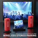 Ortizan Portable Bluetooth Speaker: IPX7 Waterproof, 24W Loud Sound, Deep Bass, Bluetooth 5.3, LED Lights, Wireless Stereo Pairing, 30H Playtime, for Home/Outdoor/Party/Beach, Birthday Gift (Red) by TinyTreasures Baby Boutique