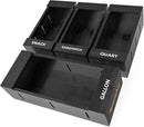 SpaceAid Bag Storage Organizer for Kitchen Drawer, Bamboo Organizer, Compatible with Gallon, Quart, Sandwich and Snack Variety Size Bag (4 Pack), Black by CozyNest Decor