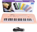 Kids Piano Keyboard, 37 Keys Portable Music Keyboard Early Learning Educational Electronic Music Piano Instrument Toys for 3 4 5 6 Year Old Boys and Girls (Pink) by TinyTreasures Baby Boutique