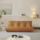 Luxury Sofa Couch Chair, Lazy Floor Seating, Fireside Bean Bag Chair, Ergonomic Tatami Sofa Lounger for Living Room, Bedroom, Office, 3 Seat, Brown by CozyNest Decor
