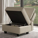 Belffin Modular Sofa Middle Module with Storage Accent Armless Chair for Modular Sectional Sofa Couch Velvet Grey by CozyNest Decor