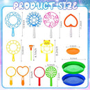 Lenwen 16 Pcs Giant Bubble Wands Kit Big Maker Toy Large Gigantic Bubble Wands with Refill and Tray for Summer School Birthday Outdoor Playtime Fun Activity Party Favors (Various) by TinyTreasures Baby Boutique