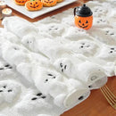 Halloween Table Runner Ghost Soft Plush Faux Fur Halloween Table Runner Hallowee Home Decor, Holiday Kitchen Dining Table Decoration for Home Party Decor 13x72 Inch by CozyNest Decor