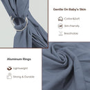 Baby Wrap Ring Sling 7-35 lbs, Baby Sling Carrier for Newborn, Toddler, Infant Holder, Lightweight Baby Carrier Wraps, Blue by TinyTreasures Baby Boutique