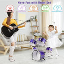 M SANMERSEN Kids Toys Jazz Drum Set - Upgraded Rock Drum Kit with Stool Musical Instruments Educational Birthday Christmas Toys Gifts for Toddlers Child Boys Girls Aged 3 4 5 6 7 8 Year Old by TinyTreasures Baby Boutique