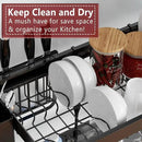 VNKZI Over Sink Dish Drying Rack, 2 Tier Full Stainless Steel Storage Adjustable Length (25.98'' to 36.61'') Kitchen Rack, Multifunctional Expandable Counter Organizer, Space Saver Dish Rack by CozyNest Decor