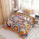 Boho Muslin Blanket for Adults 4-Layer Gauze Twin Size Soft Cozy 100% Cotton Summer Cooling Blanket Floral Decor for Sofa Bed Coverlet Both Sides (Boho Stars, Twin 60 x 80 in) by CozyNest Decor