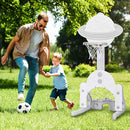 Costzon Kids Basketball Hoop, Toddler Sports Activity Center with 5 Adjustable Height Levels, Basketball Soccer Golf Game Set, Indoor Outdoor Basketball Hoop Set Best Gift for Baby Infant by TinyTreasures Baby Boutique