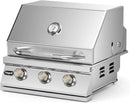 Hygrill Heavy Duty 3-Burner Built In Grill, Stainless Steel Grill Head for Outdoor Kitchen, Liquid Propane by GreenHaven Gardens
