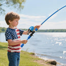 Kids Fishing Pole, Portable Telescopic Kids Fishing Poles for Boys and Girls, Fishing Rod and Reel Combo Kit with Tackle Box, and Fishing Net, Best Fishing Pole for Toddler Youth by TinyTreasures Baby Boutique
