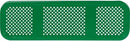 Global Industrial 46" Square Picnic Table, Perforated Metal, Green Thermoplastic Coating, Attached Benches, 1-1/2” Umbrella Pole Hole, Outdoor-Rated, 1200 lb Capacity by GreenHaven Gardens