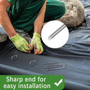 200 Pack Landscape Staples 4 Inch 12 Gauge Garden Stakes Galvanized Garden Staples Ground Pins Anti-Rust Ground Stakes for Weed Barrier, Irrigation Tubing, Yard Lawn, Landscape Fabric by CozyNest Decor