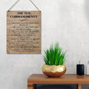 Qious Inspirational Signs Gift Farmhouse the Ten Commandments Thou Shalt Have No Other Gods Before Me Wooden Hanging Sign Rustic Wall Art Home Office Living Room Decoration 10 x 8 Inches… by CozyNest Decor