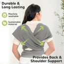 KeaBabies Baby Wrap Carrier - All in 1 Original Baby Carrier Newborn to Toddler Sling, Easy to Wear, Hands Free Bonding, Lightweight, Breathable Infant Wraps (Graphite) by TinyTreasures Baby Boutique