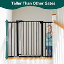 BABELIO 36" Tall Baby Gate, 29-48" Auto-Close & Pressure Mounted, Black Steel Dog Gate for Stairs & Doorways by TinyTreasures Baby Boutique