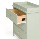 Graco Sasha 3-Drawer Chest with Changing Table Topper (Sage) – GREENGUARD Gold Certified, Nursery Bedroom Wood Chest with Spacious Storage, Interlocking Drawer System, Pre-Installed Tracks by TinyTreasures Baby Boutique